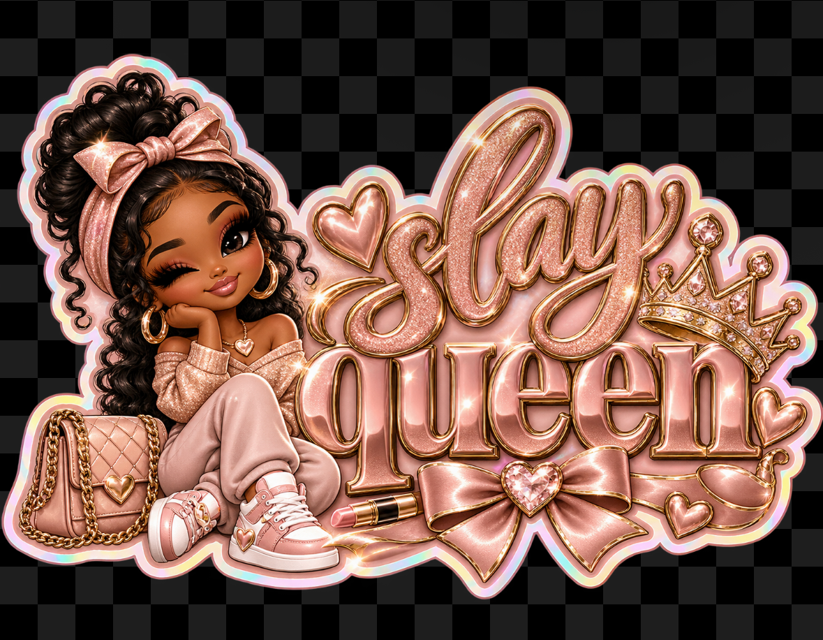 Slay Queen — Glam Typography Sticker