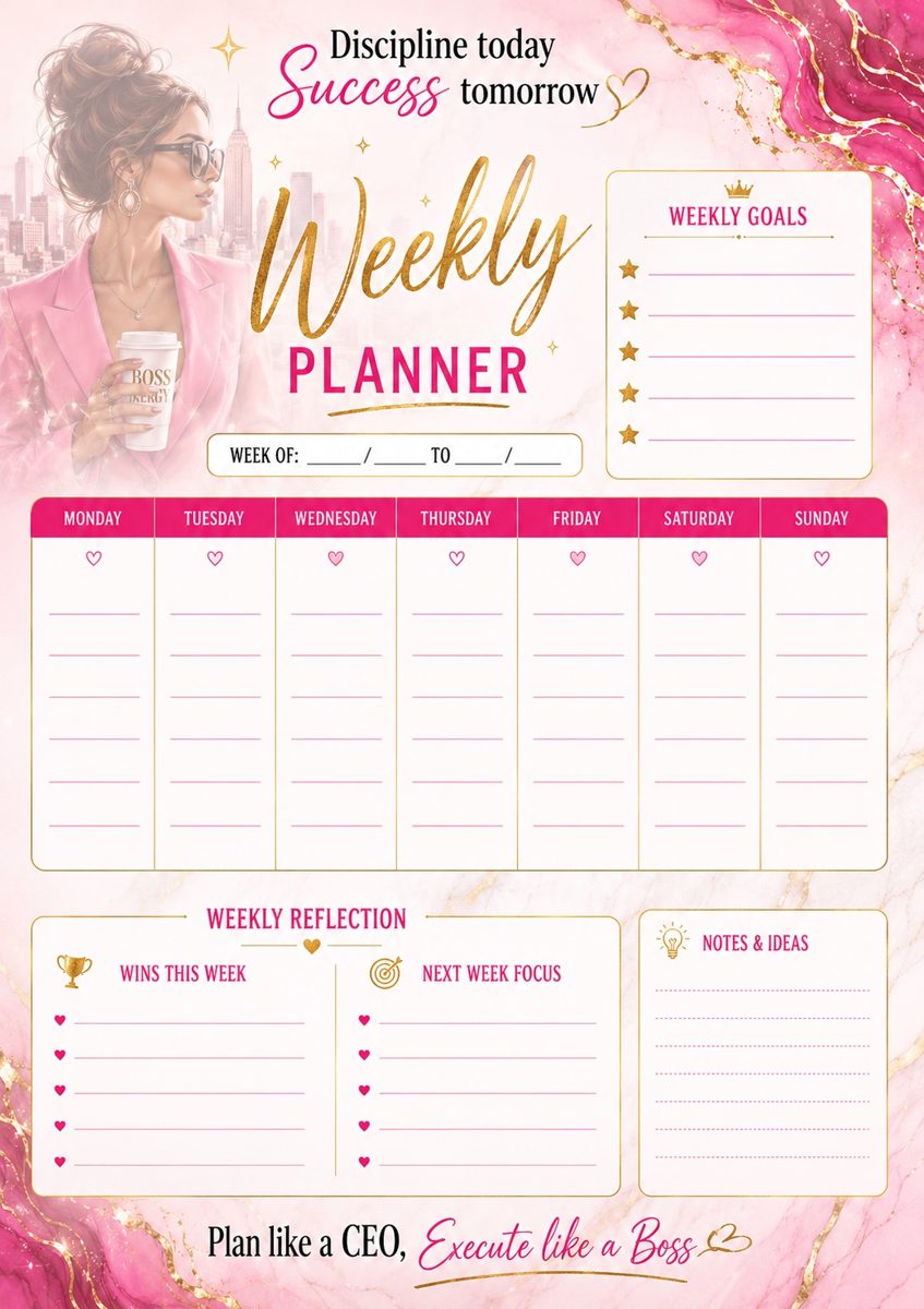 Weekly Planner — Boss Mode