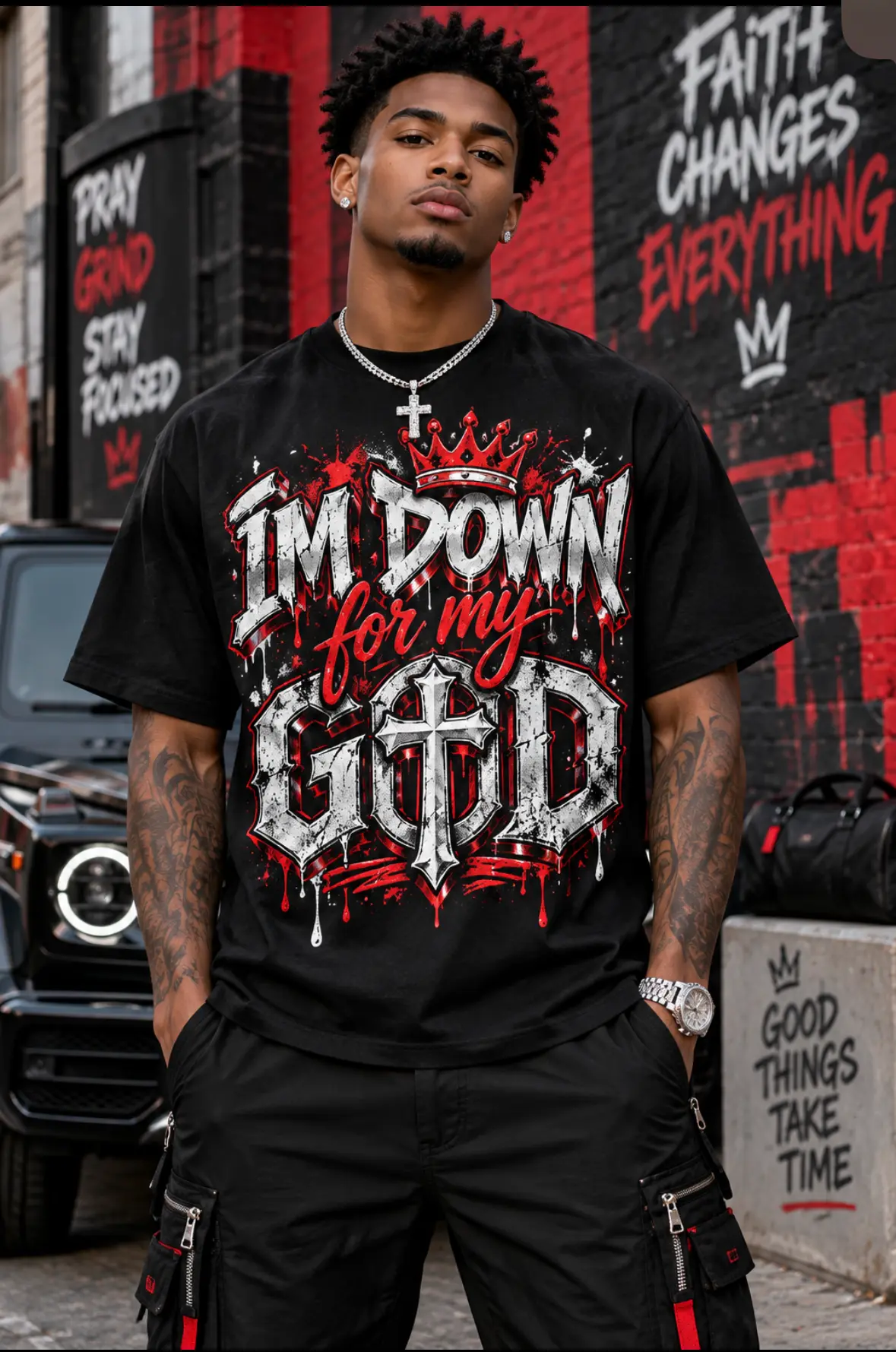 I'm Down for My God — T-Shirt Mockup