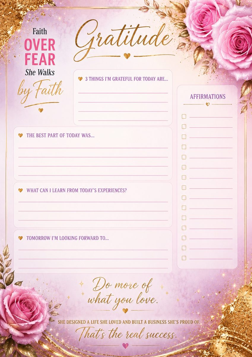 Gratitude Journal — Faith Over Fear