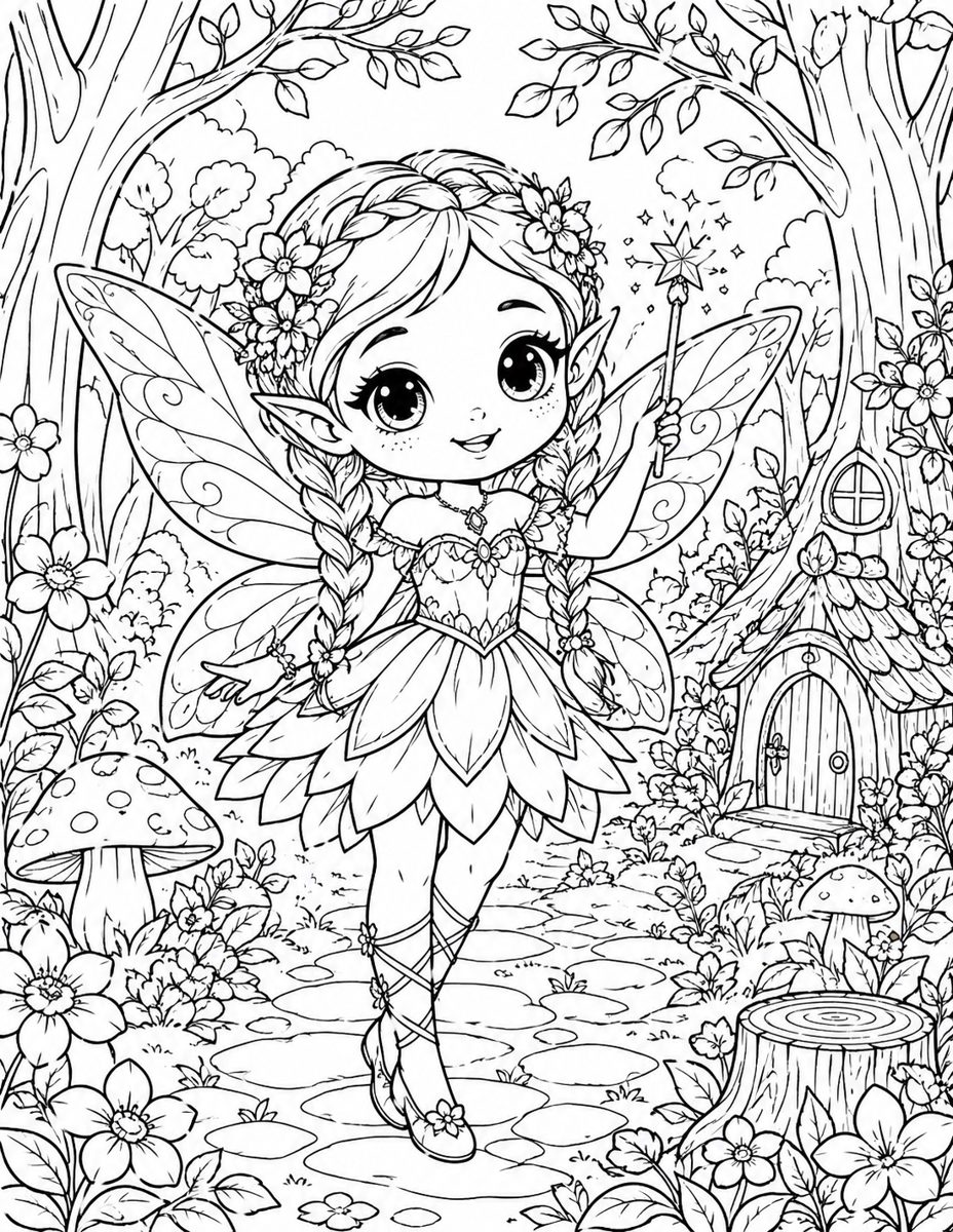 Fantasy — Forest Fairy with Magic Wand