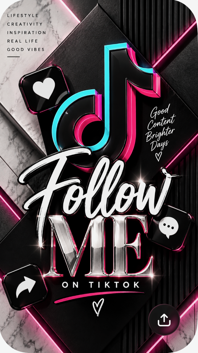 Follow Me on TikTok — Social Graphic